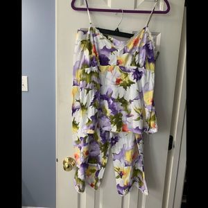 Giligan & O’Malley floral print pj set A006